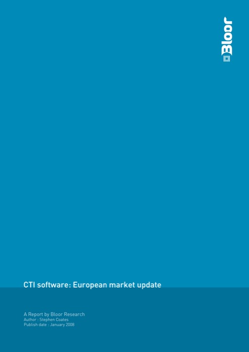 Cover for CTI Software: European Market Update