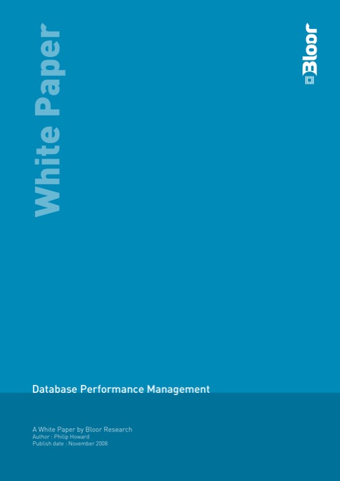 Cover for Database Performance Management