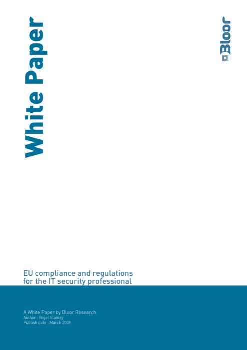 Cover for EU compliance and regulations for the IT security professional