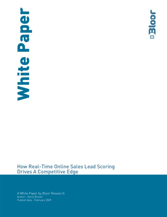 Cover for How Real-Time Online Sales Lead Scoring Drives A Competitive Edge