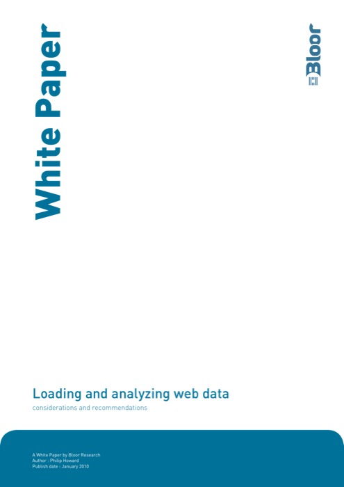 Cover for Loading and analyzing web data - considerations and recommendations