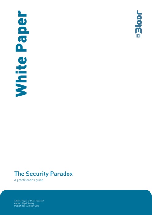 Cover for The Security Paradox - A Practitioner's Guide