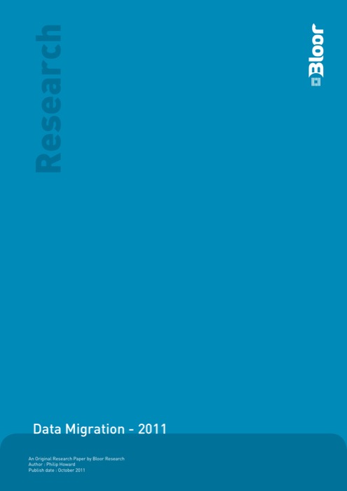 Cover for Data Migration Report – 2011