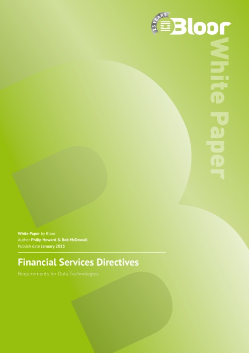 Cover for Financial Services Directives - Requirements for Data Technologies