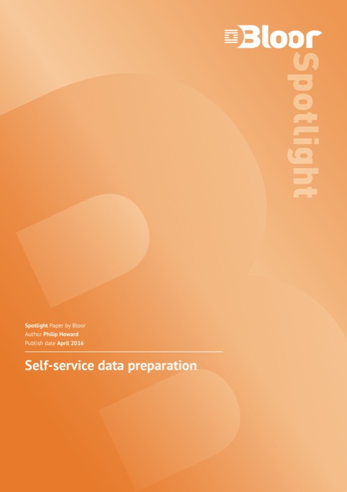 Cover for Self-service data preparation
