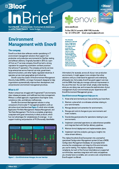 Environment Management with Enov8
