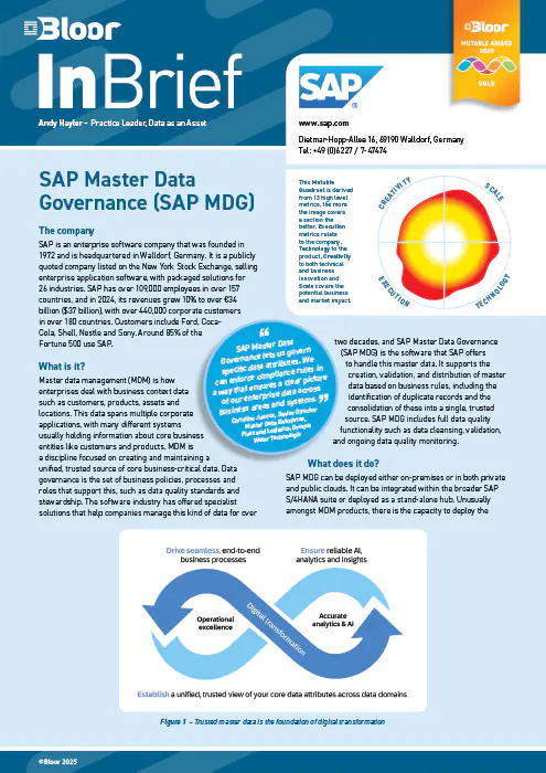 SAP Master Data Governance (2025)