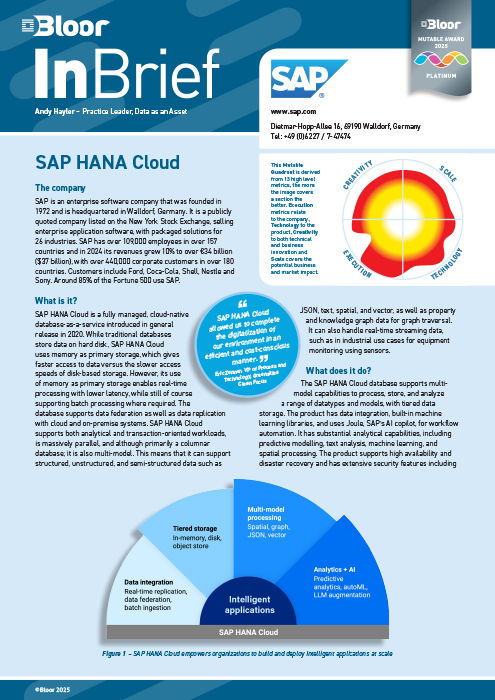 SAP HANA – a database always in your memory