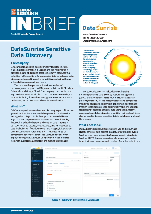 DataSunrise Sensitive Data Discovery (2025)
