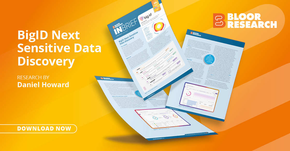 BigID Next Sensitive Data Discovery - Bloor Research