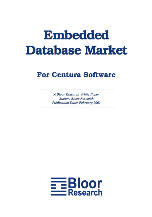 Cover for Embedded Database Market - For Centura Software