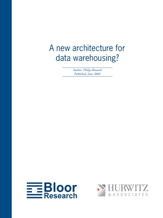 Cover for A new architecture for data warehousing?