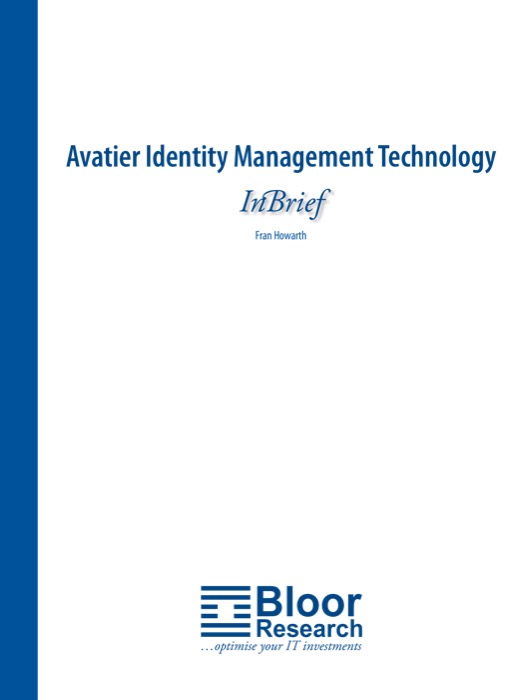 Cover for Avatier Identity Management Technology