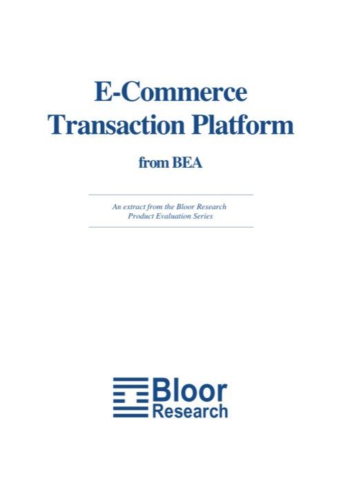 Cover for BEA eCommerce Transaction Platform