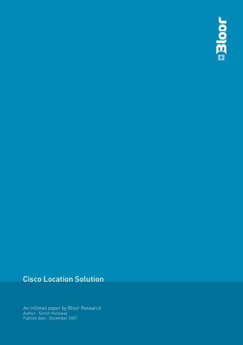 Cover for Cisco Location Solution