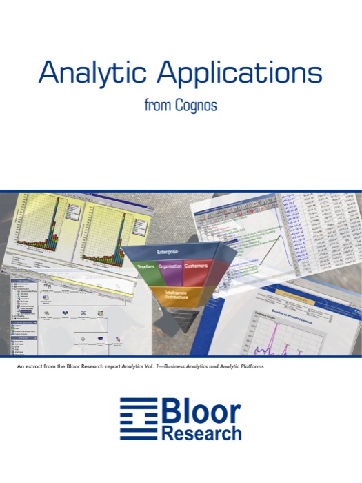Cover for Cognos Analytic Applications