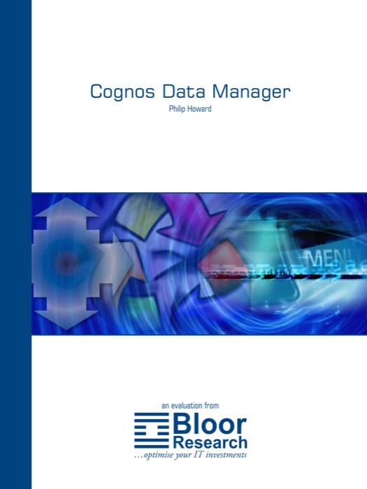 Cover for Cognos Data Manager