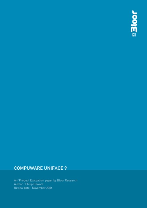 Cover for Compuware Uniface 9