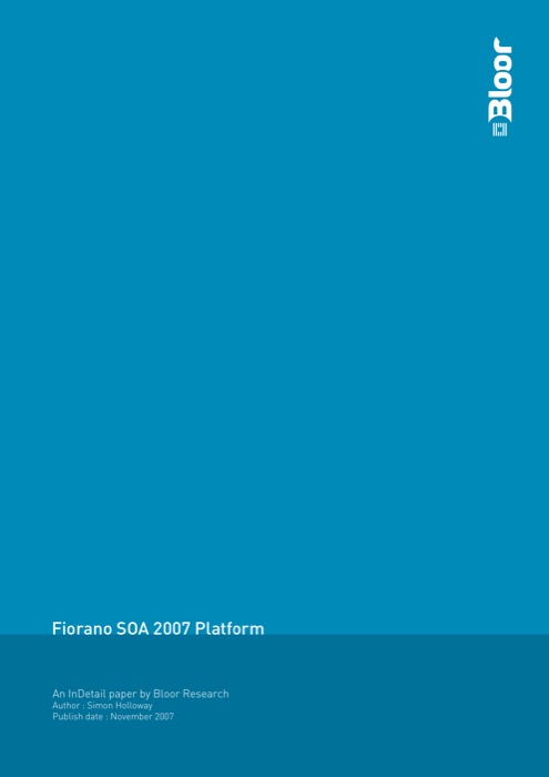 Cover for Fiorano SOA 2007 Platform