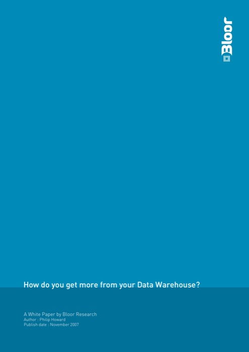 Cover for How do you get more from your Data Warehouse?