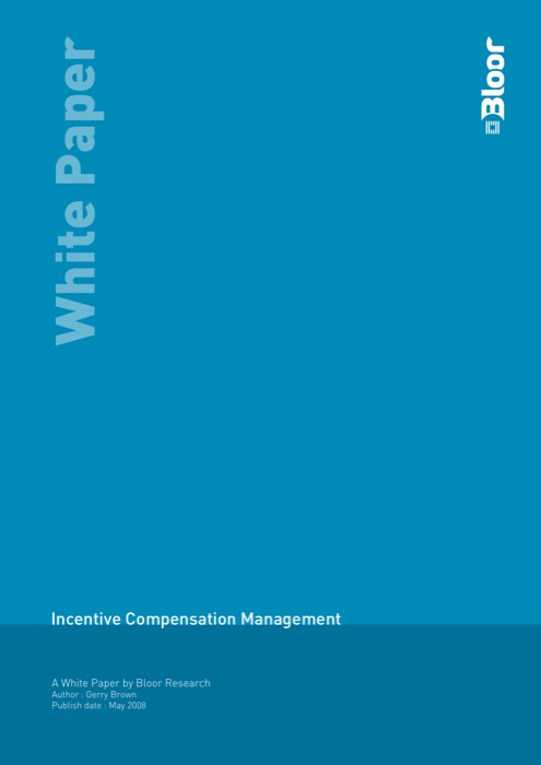 Cover for Incentive Compensation Management