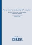 Cover for Key criteria for evaluating ETL solutions