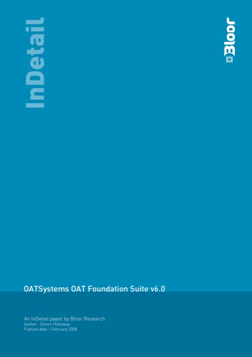 Cover for OATSystems OAT Foundation Suite v6.0
