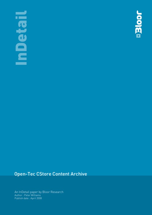 Cover for Open-Tec CStore Content Archive
