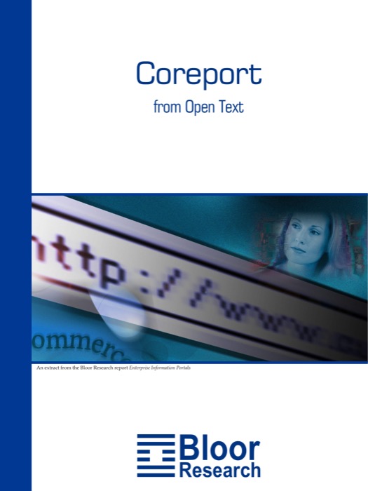 Cover for Open Text Coreport