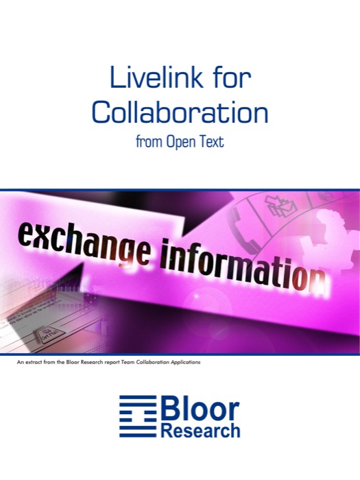 Cover for Open Text Livelink
