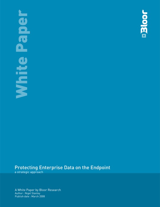 Cover for Protecting Enterprise Data on the Endpoint - a strategic approach