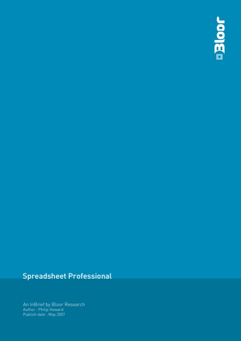 Cover for Spreadsheet Professional