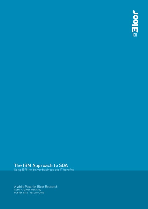 Cover for The IBM Approach to SOA