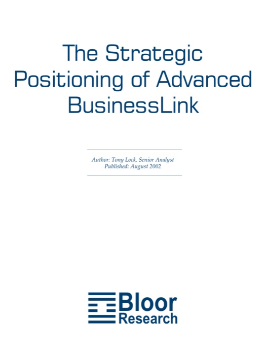 Cover for The Strategic Positioning of Advanced BusinessLink