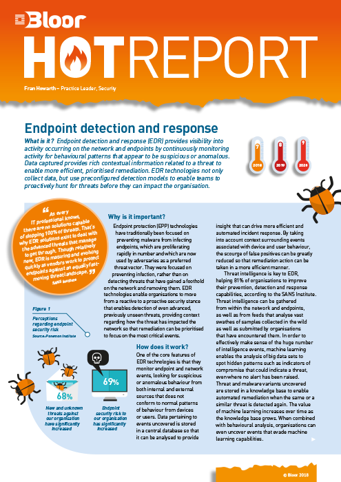 Cover for Endpoint detection and response