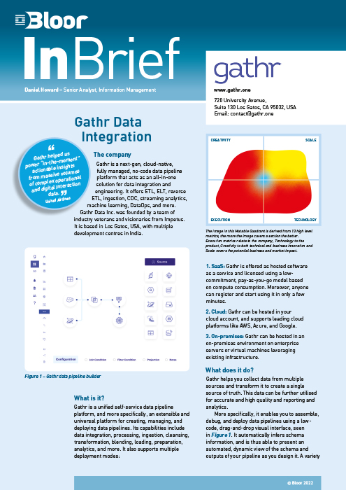Cover for Gathr Data Integration