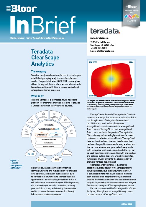 Cover for Teradata ClearScape Analytics