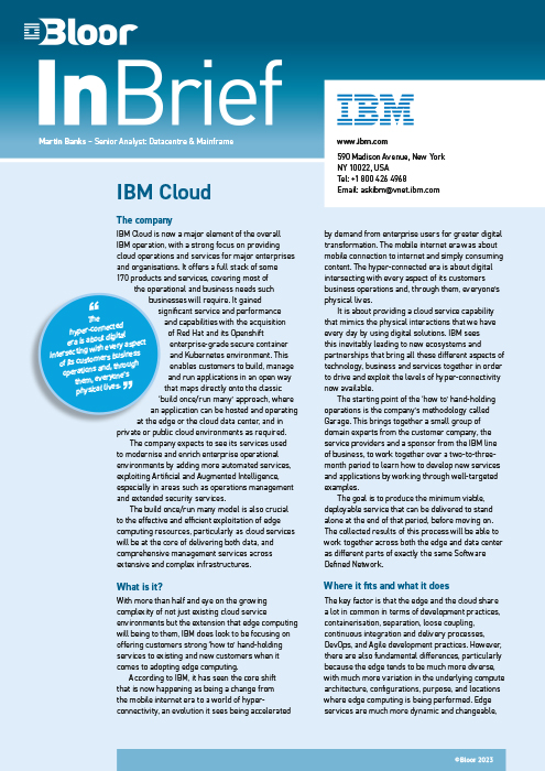 Cover for IBM Cloud