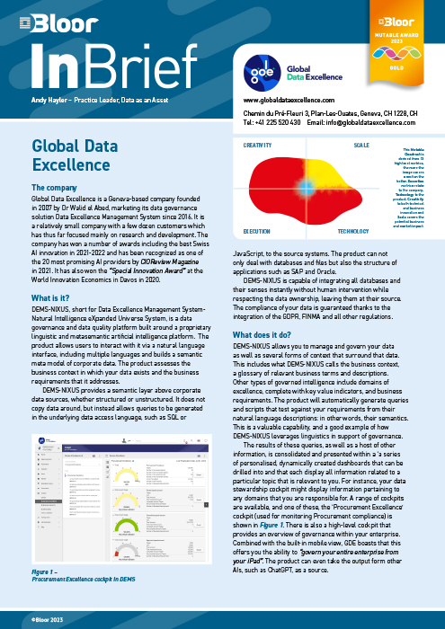 Cover for Global Data Excellence (2023)