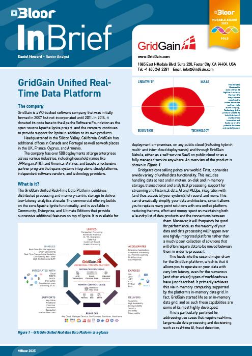 Cover for GridGain Unified Real-Time Data Platform
