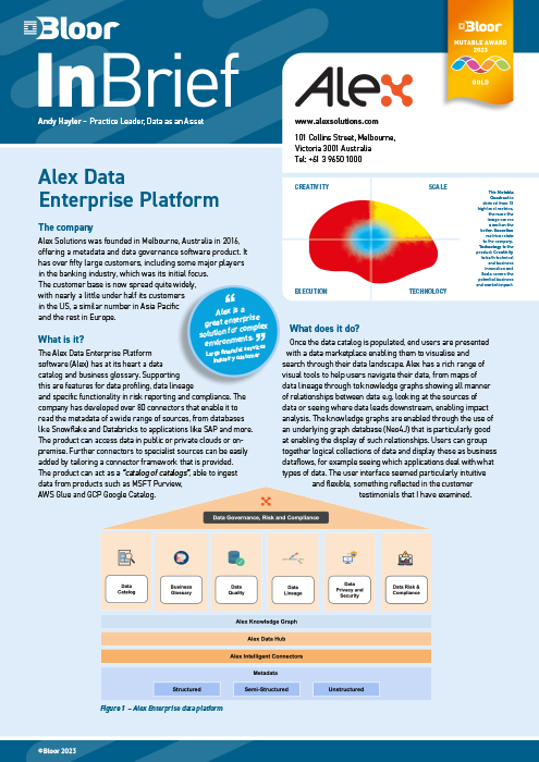 Cover for Alex Data Enterprise Platform