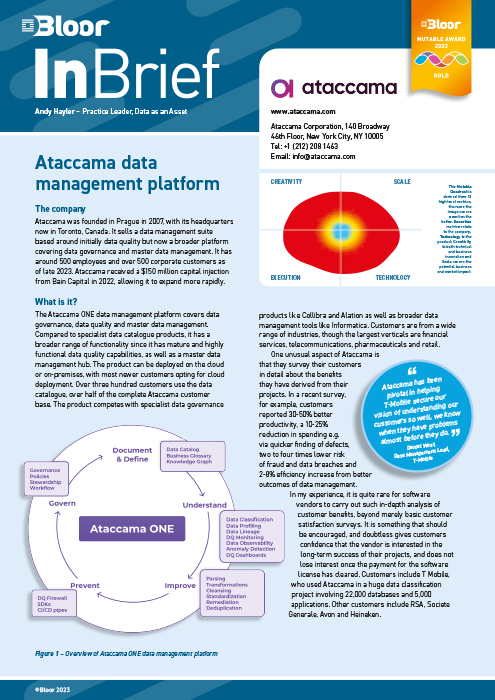 Cover for Ataccama data governance