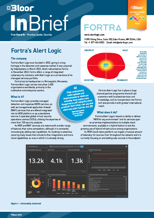 Cover for Fortra Alert Logic