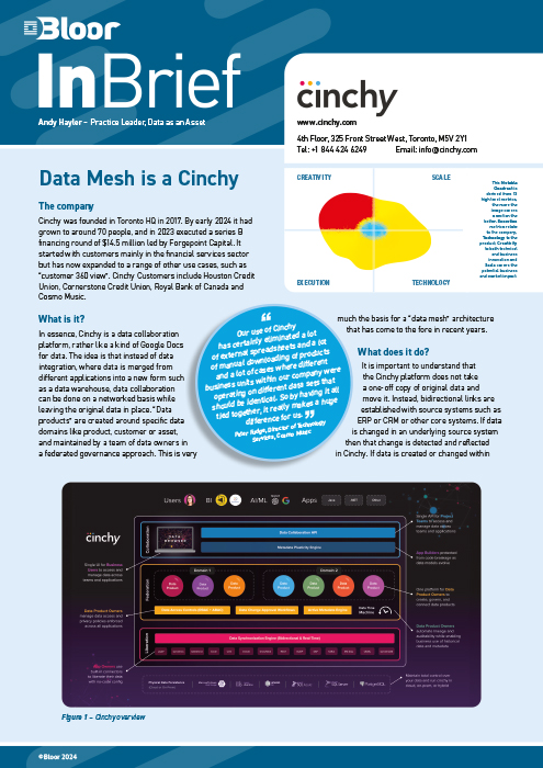 Cover for Data Mesh is a Cinchy