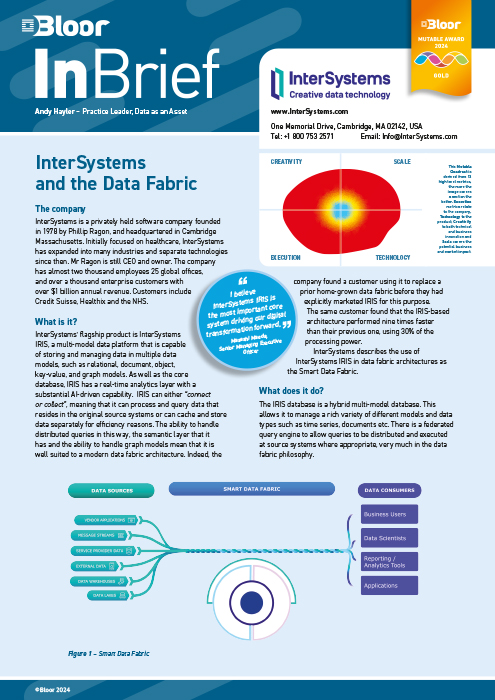 Cover for InterSystems and the Data Fabric