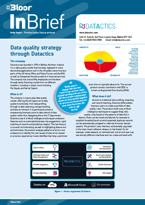 Cover for Data quality strategy through Datactics (2024)