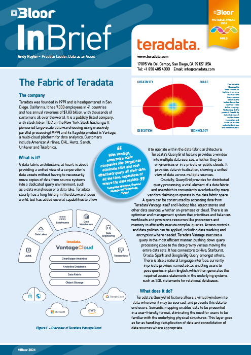 Cover for The Fabric of Teradata