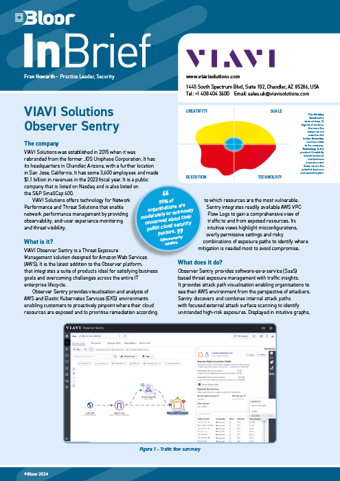 Cover for VIAVI Solutions Observer Sentry
