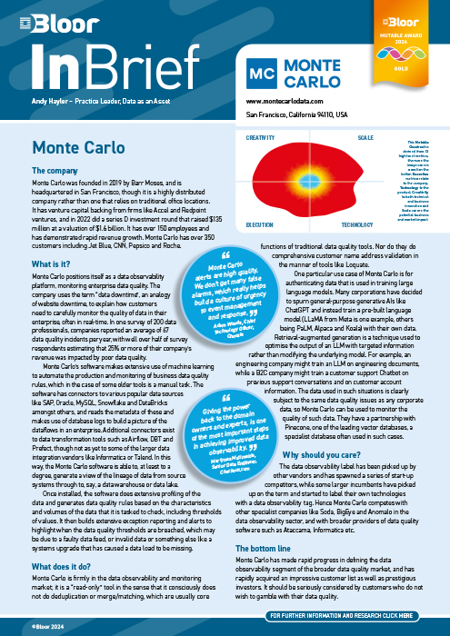 Cover for Monte Carlo – Don’t Gamble With Data Quality