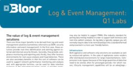 Cover for Log & Event Management: Q1 Labs